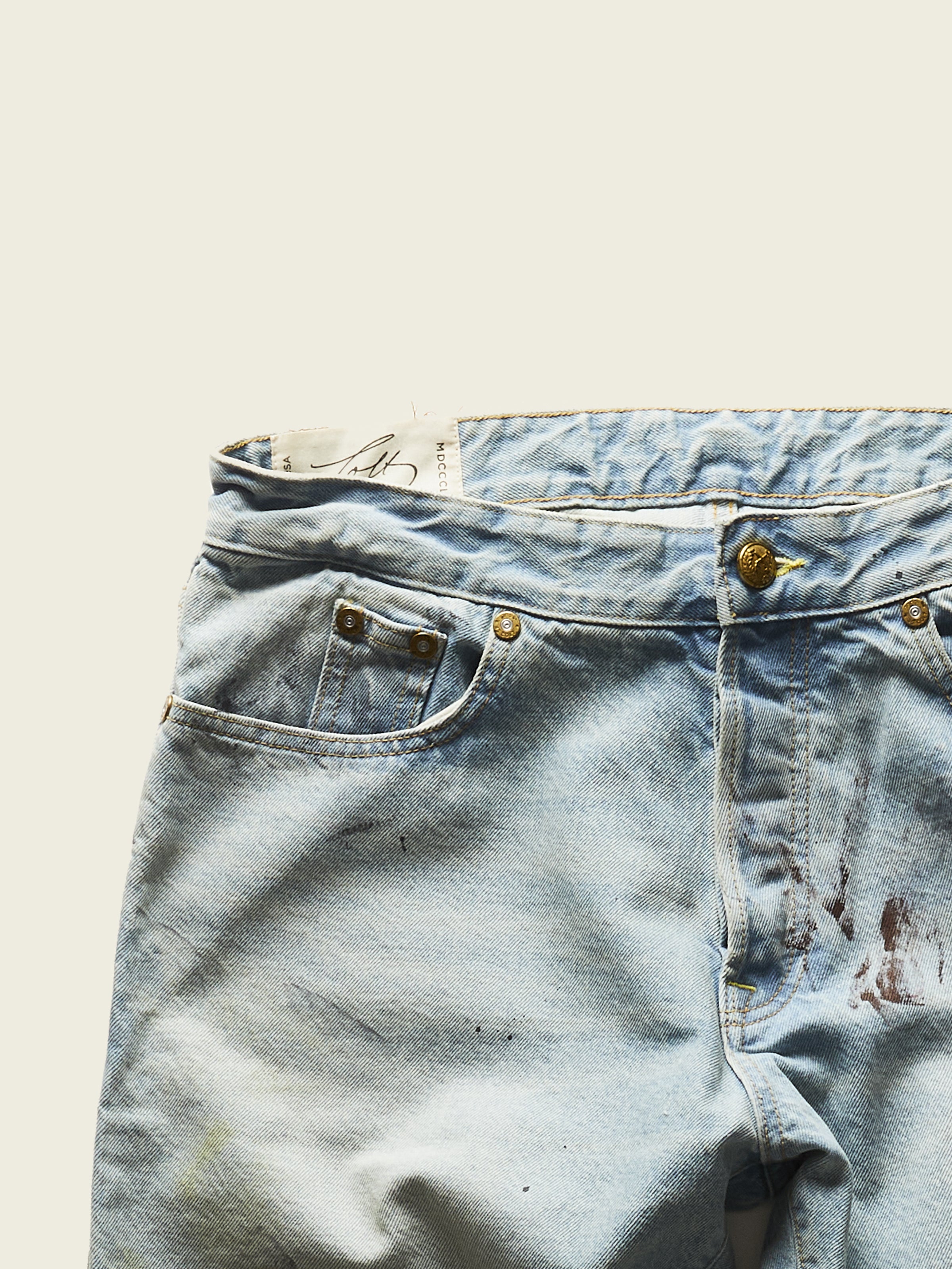 Buckle Back Jeans in Selvedge Denim