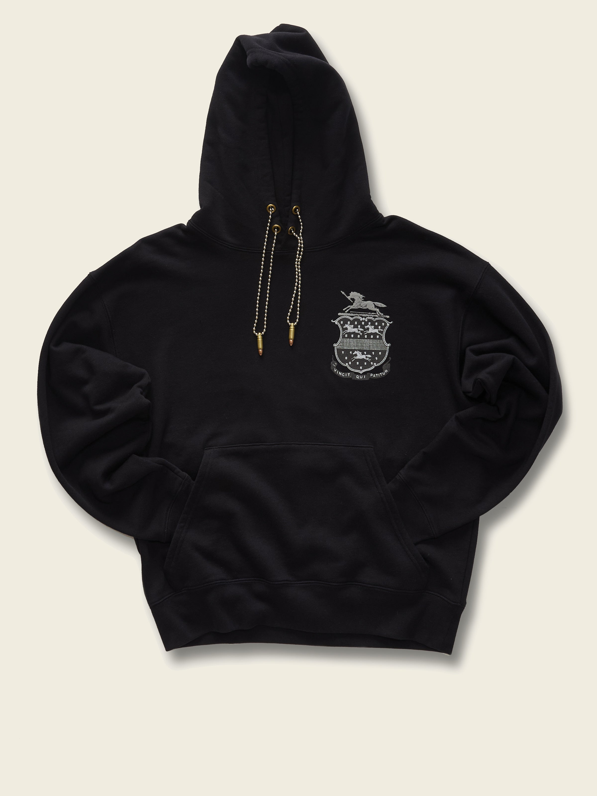 Colt Crest Hoodie in Raven Black